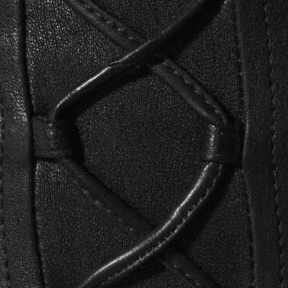 Rag & Bone Kiku high rise‎ Lamb Leather Black Lace-Up Skinny Pants size 25 - Picture 12 of 12